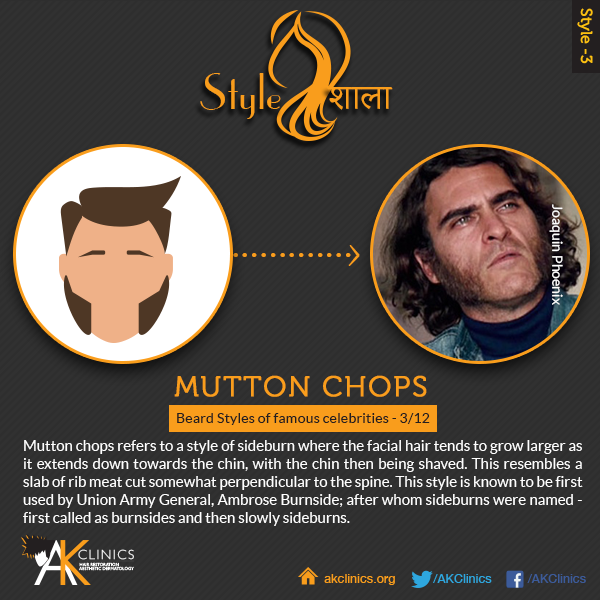 Joaquin Phoenix with Mutton chops beard style