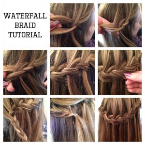 How to tie waterfall braid style