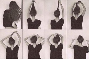 how to tie a bun for long hair